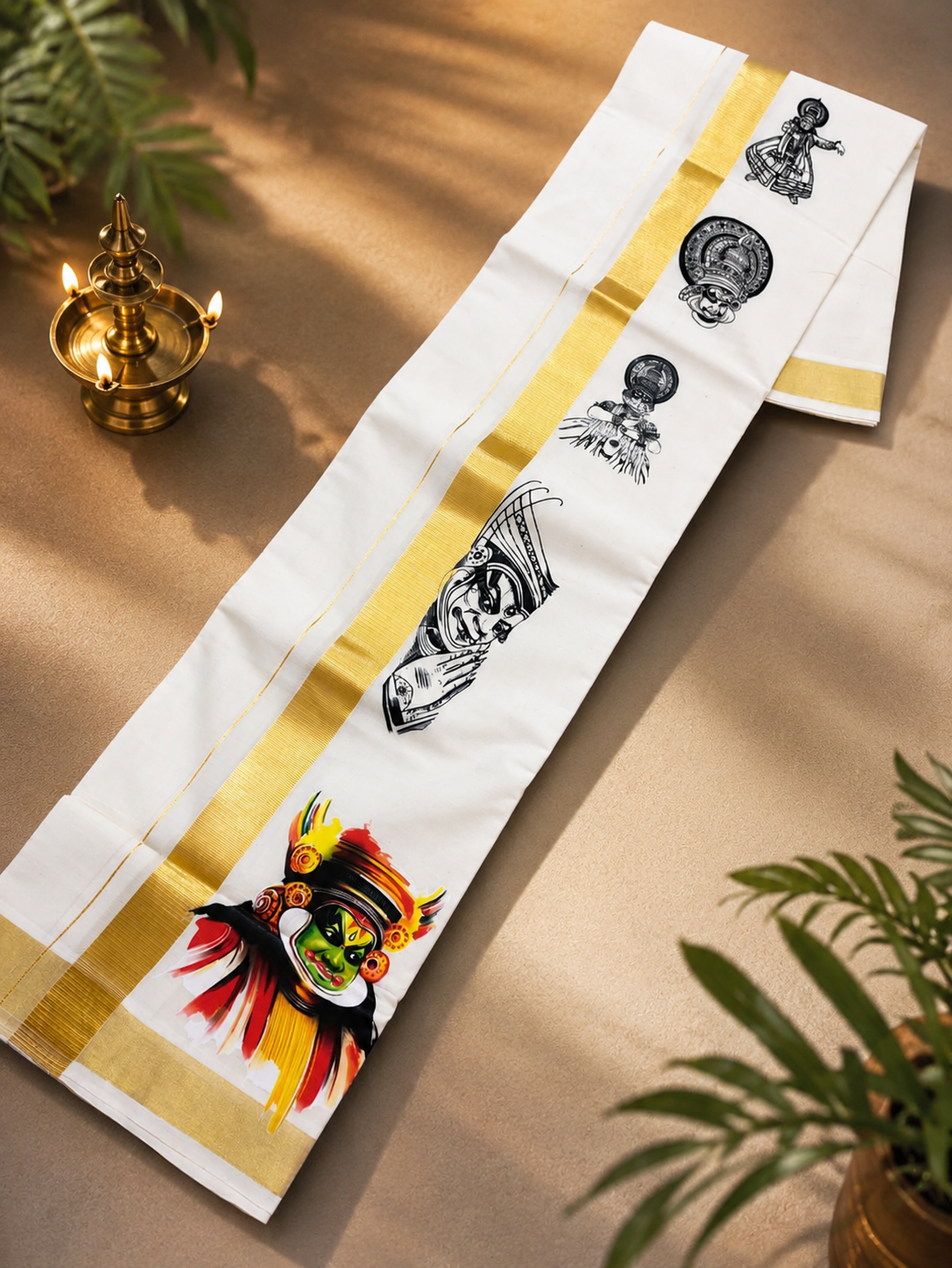 Gents Printed Dhothy 