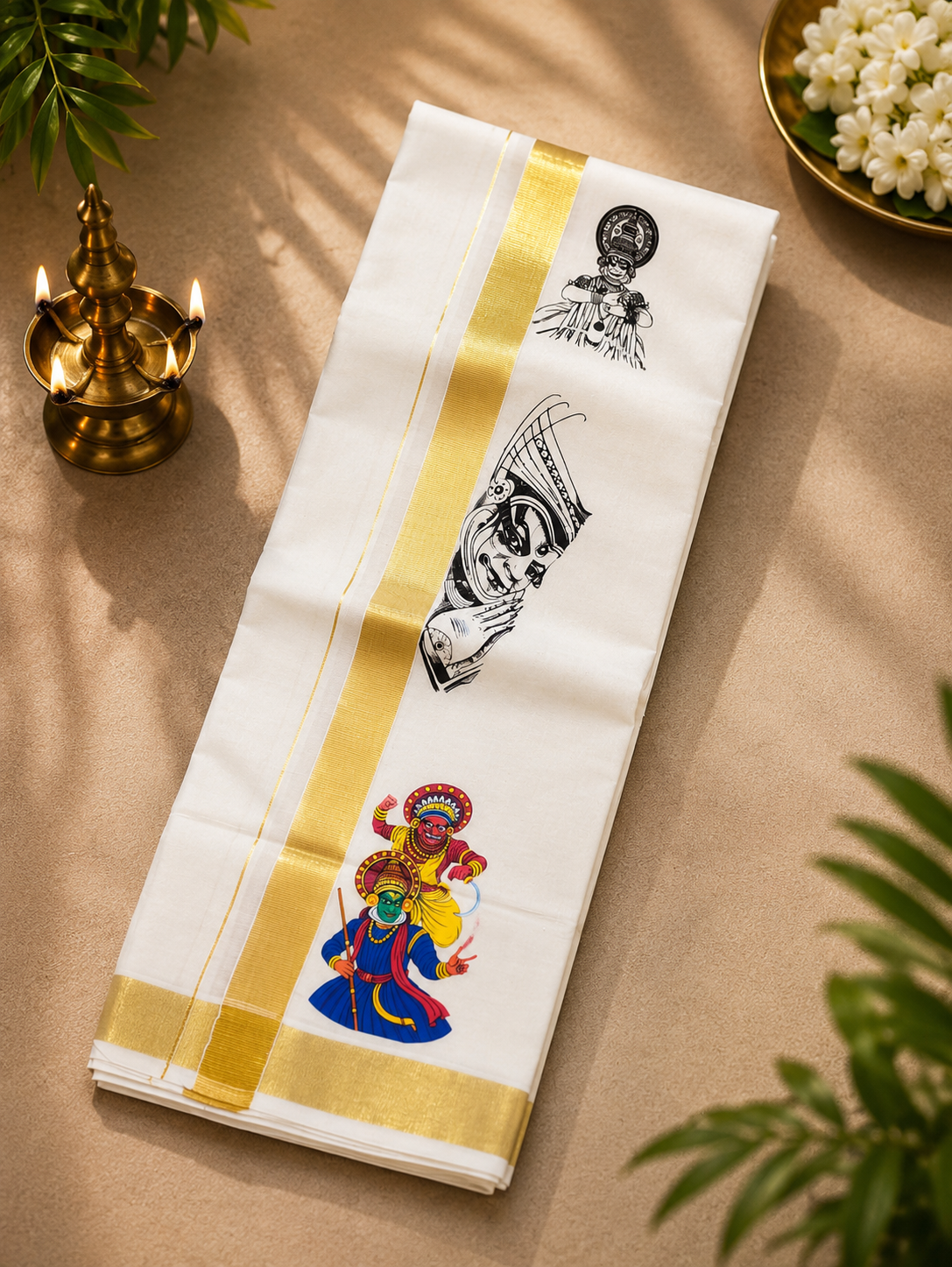 Gents Printed Dhothy  Design 3
