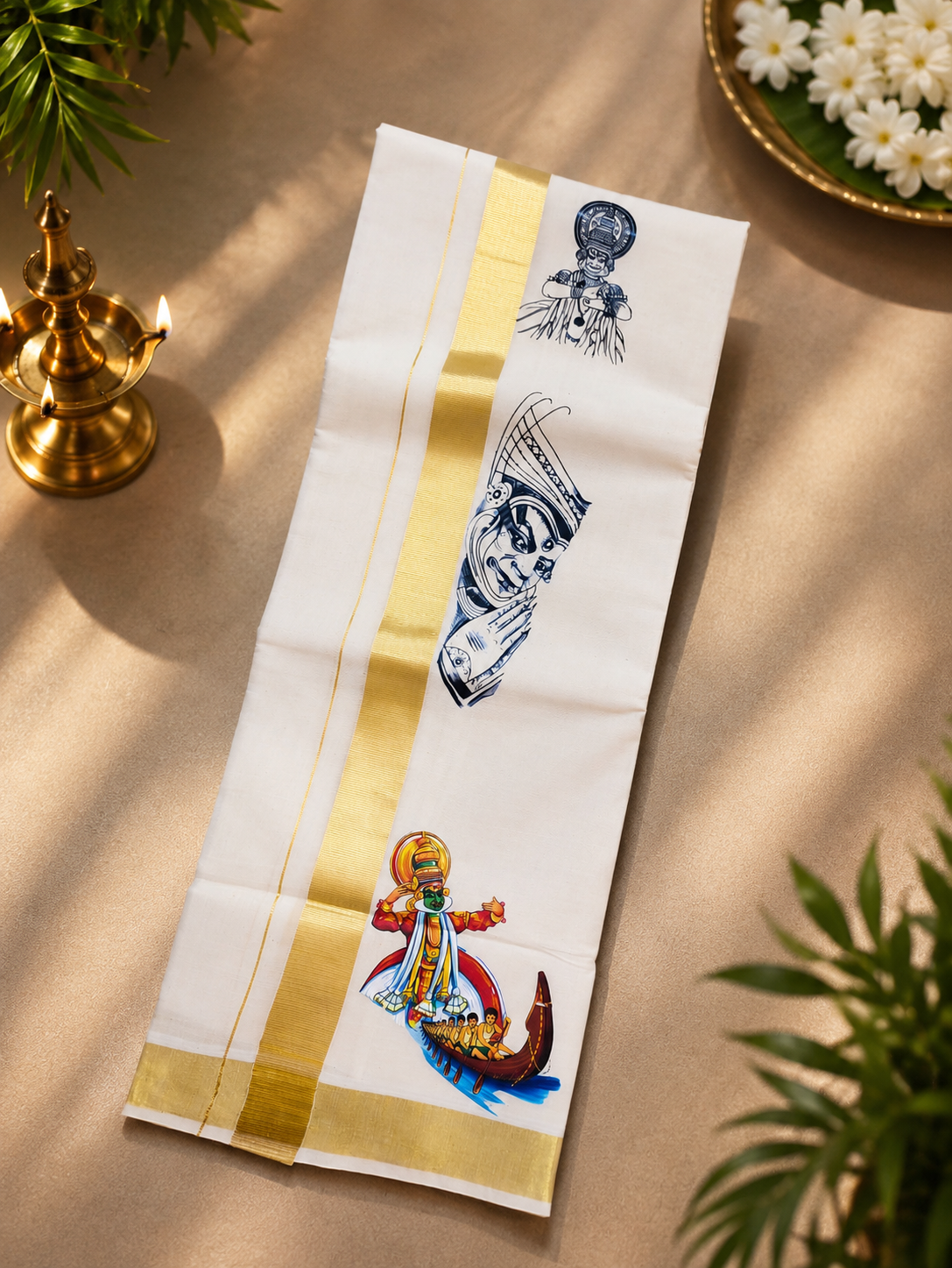Gents Printed Dhothy  Design 4