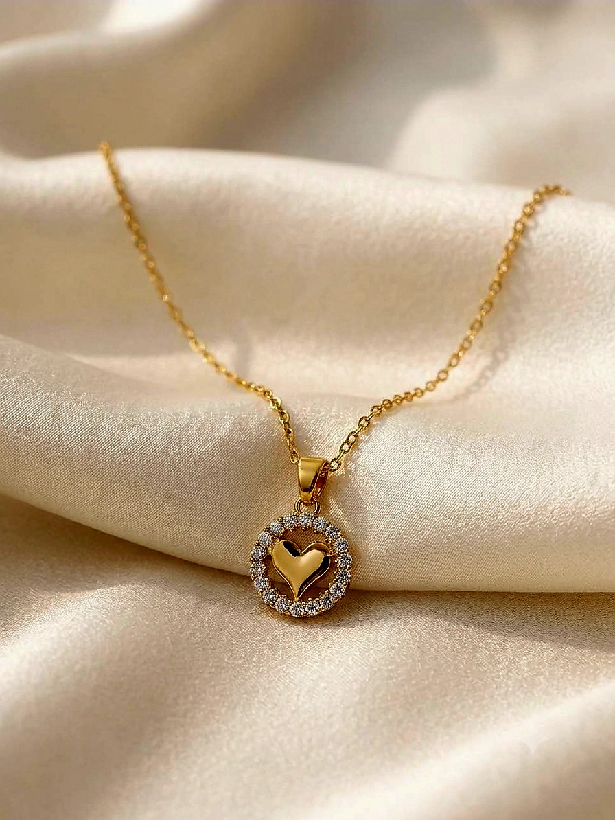 Radiant Heart Pendant Chain