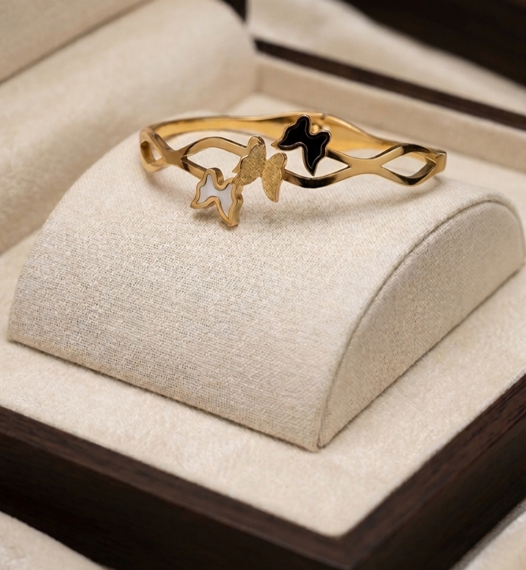 Elegance Butterfly Charm Bangle