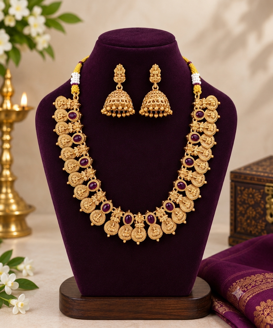 Traditional Temple Jewellery Necklace Set