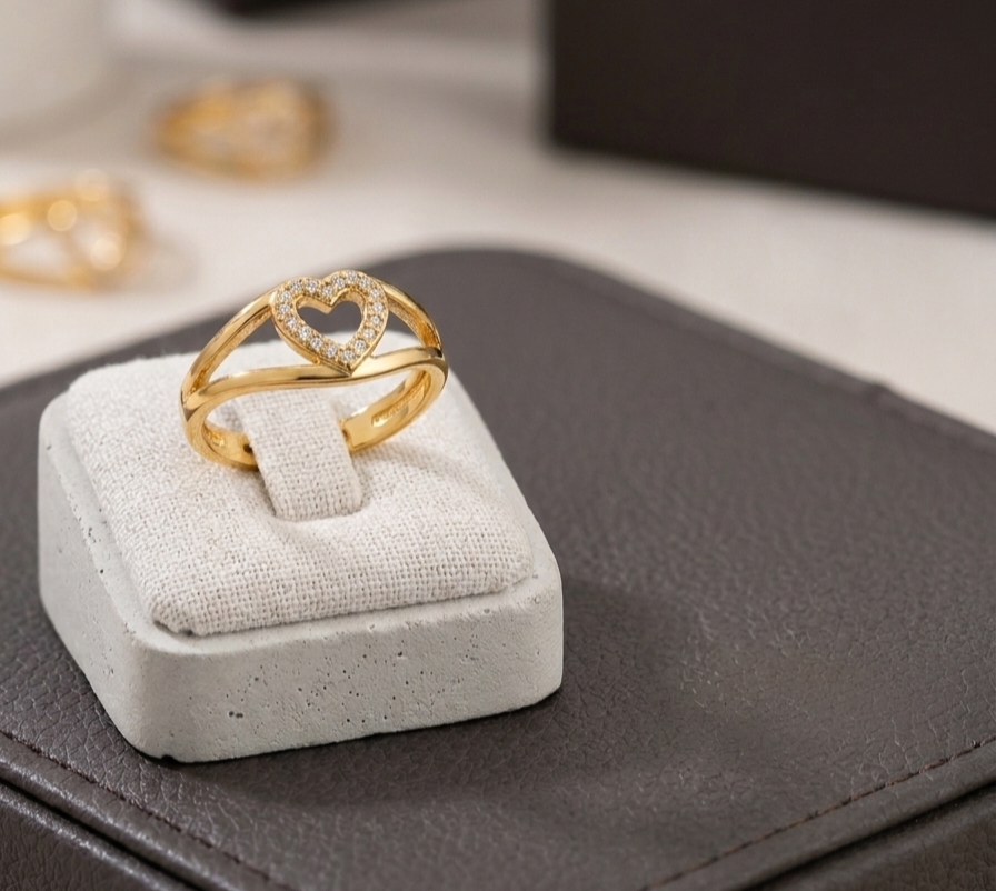 Love Heart Adjustable Ring